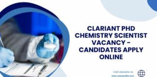 Clariant PhD Chemistry Scientist Vacancy - Candidates Apply Online