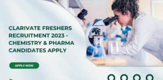 Clarivate Freshers Recruitment 2023 - Chemistry & Pharma Candidates Apply