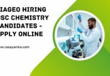 Diageo Hiring MSc Chemistry Candidates - Apply Online