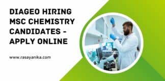 Diageo Hiring MSc Chemistry Candidates - Apply Online