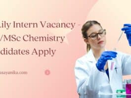 Eli Lily Intern Vacancy - BSc/MSc Chemistry Candidates Apply