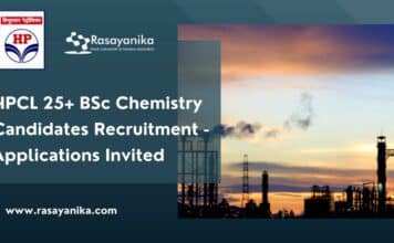 HPCL 25+ BSc Chemistry Candidates Recruitment – Applications Invited HPCL 25+ BSc Chemistry Candidates Recruitment - Applications Invited