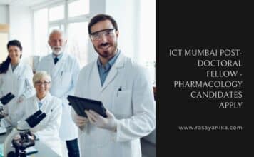 ICT Mumbai Post-doctoral Fellow – Pharmacology Candidates Apply ICT Mumbai Post-doctoral Fellow - Pharmacology Candidates Apply