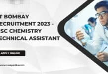 IIT Bombay Recruitment 2023 - MSc Chemistry Technical Assistant