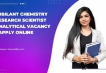 Jubilant Chemistry Research Scientist Analytical Vacancy - Apply Online