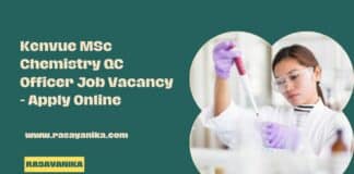 Kenvue MSc Chemistry QC Officer Job Vacancy - Apply Online