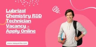 Lubrizol Chemistry R&D Technician Vacancy - Apply Online