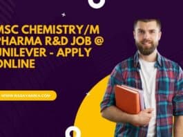 MSc Chemistry/M Pharma R&D Job @ Unilever - Apply Online