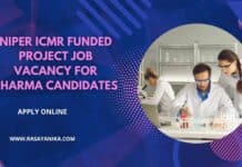 NIPER ICMR Funded Project Job Vacancy For Pharma Candidates