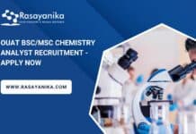 OUAT BSc/MSc Chemistry Analyst Recruitment - Apply Now