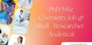PhD/MSc Chemistry Job @ Shell - Researcher- Analytical