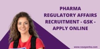 Pharma Regulatory Affairs Recruitment - GSK - Apply Online
