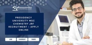 Presidency University MSc Chemistry JRF Recruitment - Apply Online