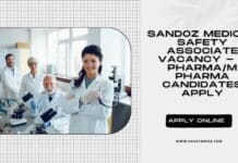 Sandoz Medical Safety Associate Vacancy - D Pharma/M Pharma Candidates Apply