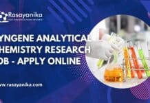 Syngene Analytical Chemistry Research Job - Apply Online