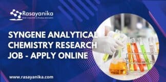Syngene Analytical Chemistry Research Job - Apply Online