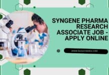 Syngene Pharma Research Associate Job - Apply Online