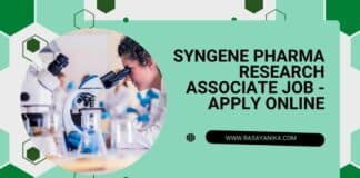 Syngene Pharma Research Associate Job - Apply Online
