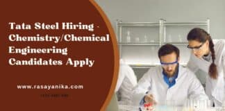 Tata Steel Hiring - Chemistry/Chemical Engineering Candidates Apply