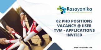 02 PhD positions Vacancy @ IISER TVM - Applications Invited