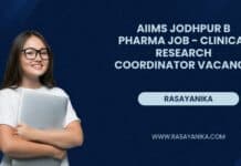 AIIMS Jodhpur B Pharma Job - Clinical Research Coordinator Vacancy