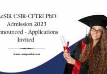 AcSIR CSIR-CFTRI PhD Admission 2023 Announced - Applications Invited