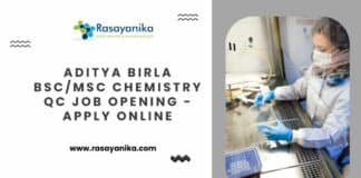 Aditya Birla BSc/MSc Chemistry QC Job Opening - Apply Online