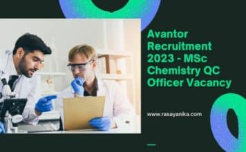 Avantor Recruitment 2023 – MSc Chemistry QC Officer Vacancy Avantor Recruitment 2023 - MSc Chemistry QC Officer Vacancy