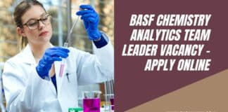 BASF Chemistry Analytics Team Leader Vacancy - Apply Online