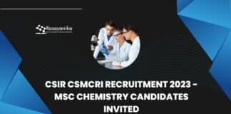 CSIR CSMCRI Recruitment 2023 - MSc Chemistry Candidates Invited