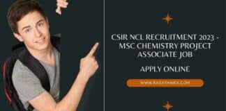 CSIR NCL Recruitment 2023 - MSc Chemistry Project Associate Job