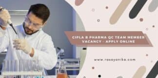 Cipla B Pharma QC Team Member Vacancy - Apply Online