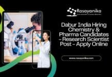 Dabur India Hiring Chemistry & Pharma Candidates - Research Scientist Post - Apply Online