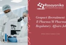 Genpact Recruitment - B Pharma/M Pharma Regulatory Affairs Job