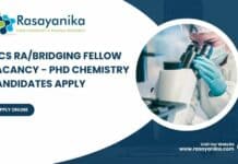 IACS RA/Bridging Fellow Vacancy - PhD Chemistry Candidates Apply