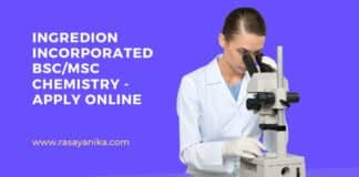 Ingredion Incorporated BSc/MSc Chemistry - Apply Online