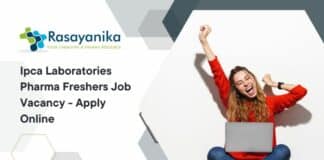 Ipca Laboratories Pharma Freshers Job Vacancy - Apply Online