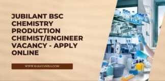 Jubilant BSc Chemistry Production Chemist/Engineer Vacancy - Apply Online