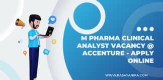M Pharma Clinical Analyst Vacancy @ Accenture - Apply Online