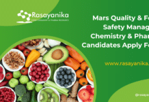 Mars Quality & Food Safety Manager - Chemistry & Pharma Candidates Apply