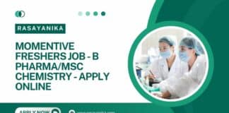 Momentive Freshers Job - B Pharma/MSc Chemistry - Apply Online