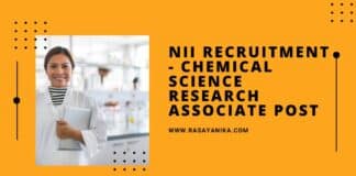 NII Recruitment - Chemical Science Research Associate Post