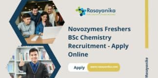 Novozymes Freshers BSc Chemistry Recruitment - Apply Online