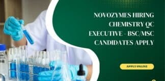 Novozymes Hiring Chemistry QC Executive - BSc/MSc Candidates Apply
