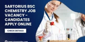Sartorius BSc Chemistry Job Vacancy - Candidates Apply Online