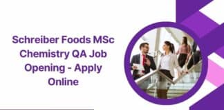 Schreiber Foods MSc Chemistry QA Job Opening - Apply Online