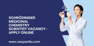 Schrödinger Medicinal Chemistry Scientist Vacancy - Apply Online (1)