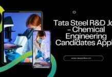 Tata Steel R&D Job - Chemical Engineering Candidates Apply