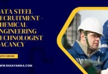 Tata Steel Recruitment - Chemical Engineering Technologist Vacancy