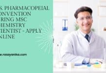 U.S. Pharmacopeial Convention Hiring MSc Chemistry Scientist - Apply Online